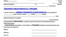 Договор купли-продажи авто: что нужно знать в Рени