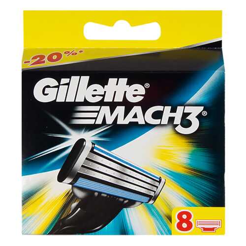 Сменное лезвие для станка Gillette Mach 3 8 шт в Рени