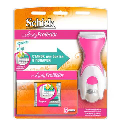 Станок для бритья Schick Lady Protector с 1 кассетой + 5 кассет в упаковк в Рени