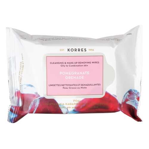 Korres Pomegranate Cleansing & Make Up Removing Wipes For Oily And Combination Skin в Рени