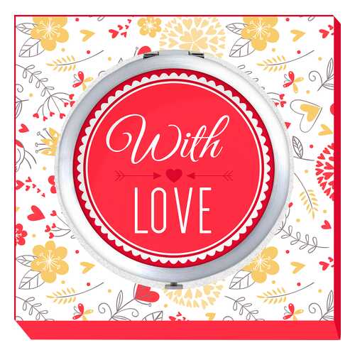 Двойное карманное зеркальце Be Happy With love в Рени