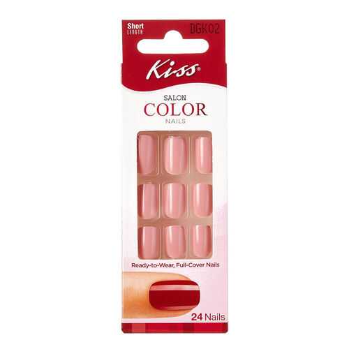Накладные ногти Kiss Salon Color Nails Set пудровая роза 24 шт в Рени