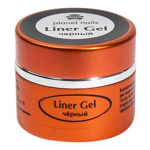Гель-краска Planet Nails 11838 для тонких линий - Liner Gel черная 5г в Рени