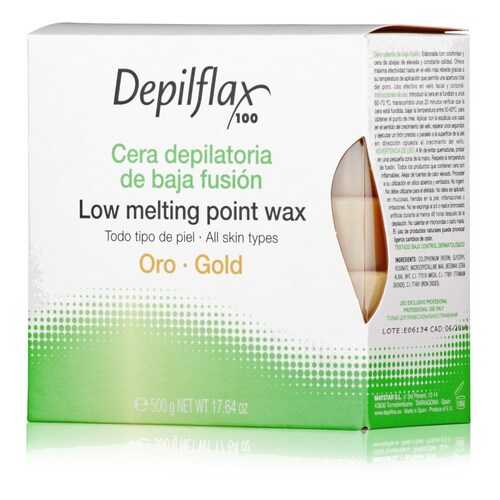 Воск для депиляции Depilflax 100 Золотой в брикетах 500 г в Рени