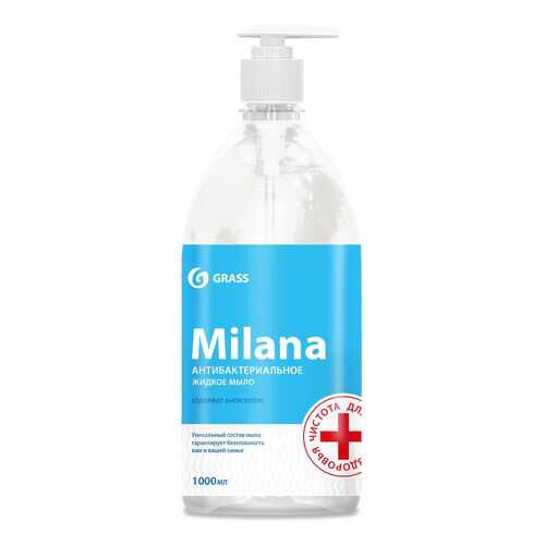 Жидкое мыло GraSS антибактериальное Milana с дозатором 1л в Рени