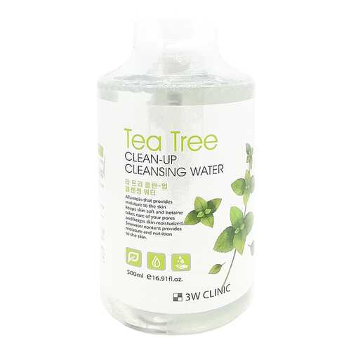 Очищающая вода 3W Clinic Tea Tree Clean-Up Cleansing Water 500 мл в Рени