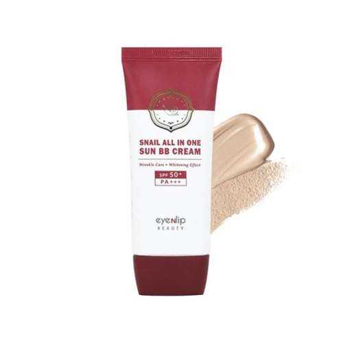 Крем ББ для лица Eyenlip улиточный Snail All In One Sun BB Cream #21 Light Beige 50мл в Рени
