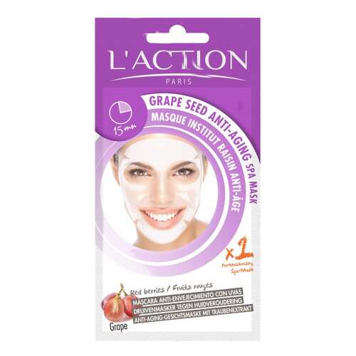 Маска для лица LAction Grape Seed Anti-aging SPA Mask 20 г в Рени