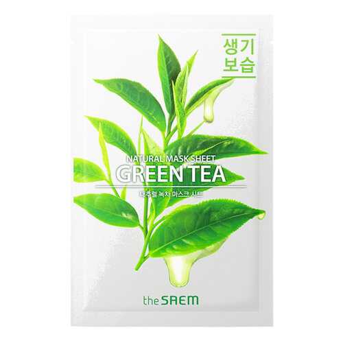 Маска тканевая THE SAEM с экстрактом зеленого чая Natural Green Tea Mask Sheet 21мл в Рени