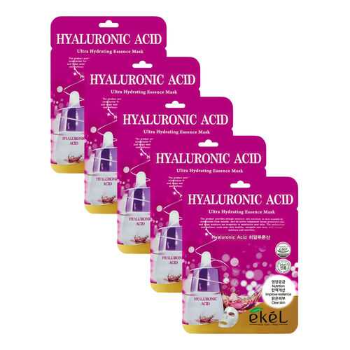 Набор масок Ekel с гиалуроновой кислотой Ultra Hydrating Mask Hyaluronic Acid (5 шт) в Рени