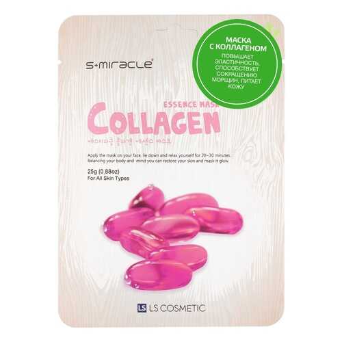 Омолаживающая тканевая маска для лица с коллагеном S Miracle Collagen Essence Mask в Рени