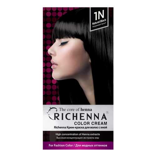 Краска для волос RICHENNA Color Cream 1N Natural Black в Рени