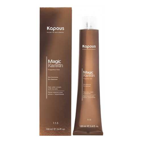 Краска Kapous Fragrance Free Non Ammonia Magic Keratin NA 4,18 коричневый лакричный 100мл в Рени