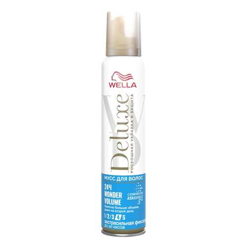 Мусс для волос Wella Deluxe 24 Wonder Volume экстрасильная фиксация 75 мл в Рени